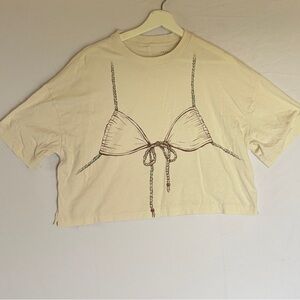 American Eagle Boxy Cropped Bikini Graphic Tee